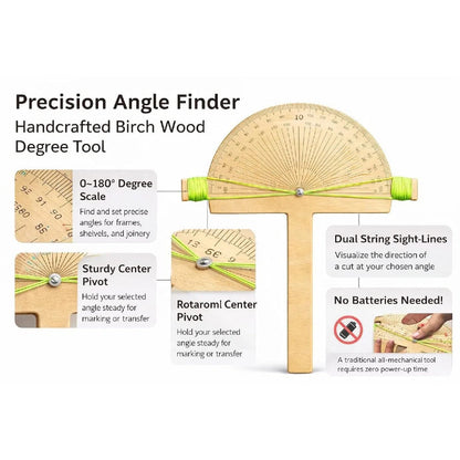 Handcrafted Wooden Precision Angle Finder