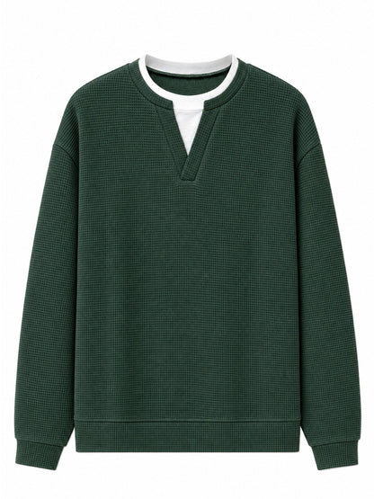 Layered Comfort Waffle Tee