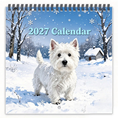 🐶 2027 West Highland White Terrier Calendar – 12 Months of Charming Dog Portraits & Happy Moments