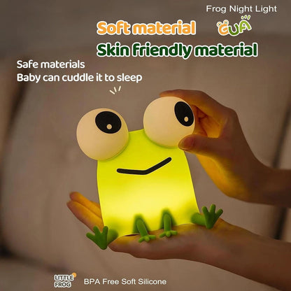 Frogs Night Light, Frogs Lamp Phone Holder