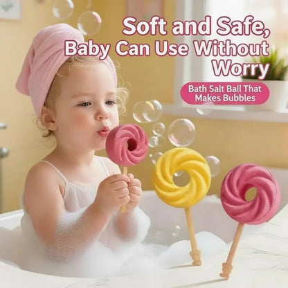 Cute Lollipop Bath Bomb,Colorful Bubble Bath Ball for Fun Bath Time