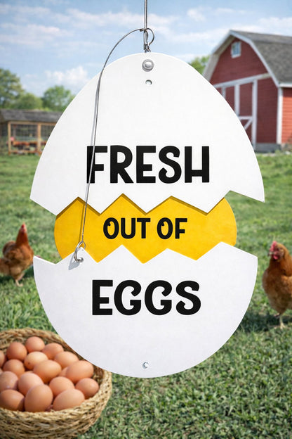 🥚Farm Fresh Eggs Metal Sign - Rustic Farmhouse Decor for Coop & Market🏠🐔