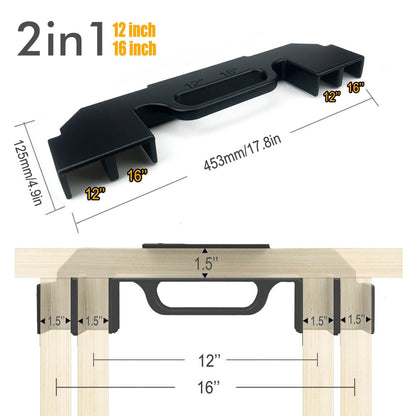 Framing Tool, 12/14/16 Inch On-Center Stud Layout Tool