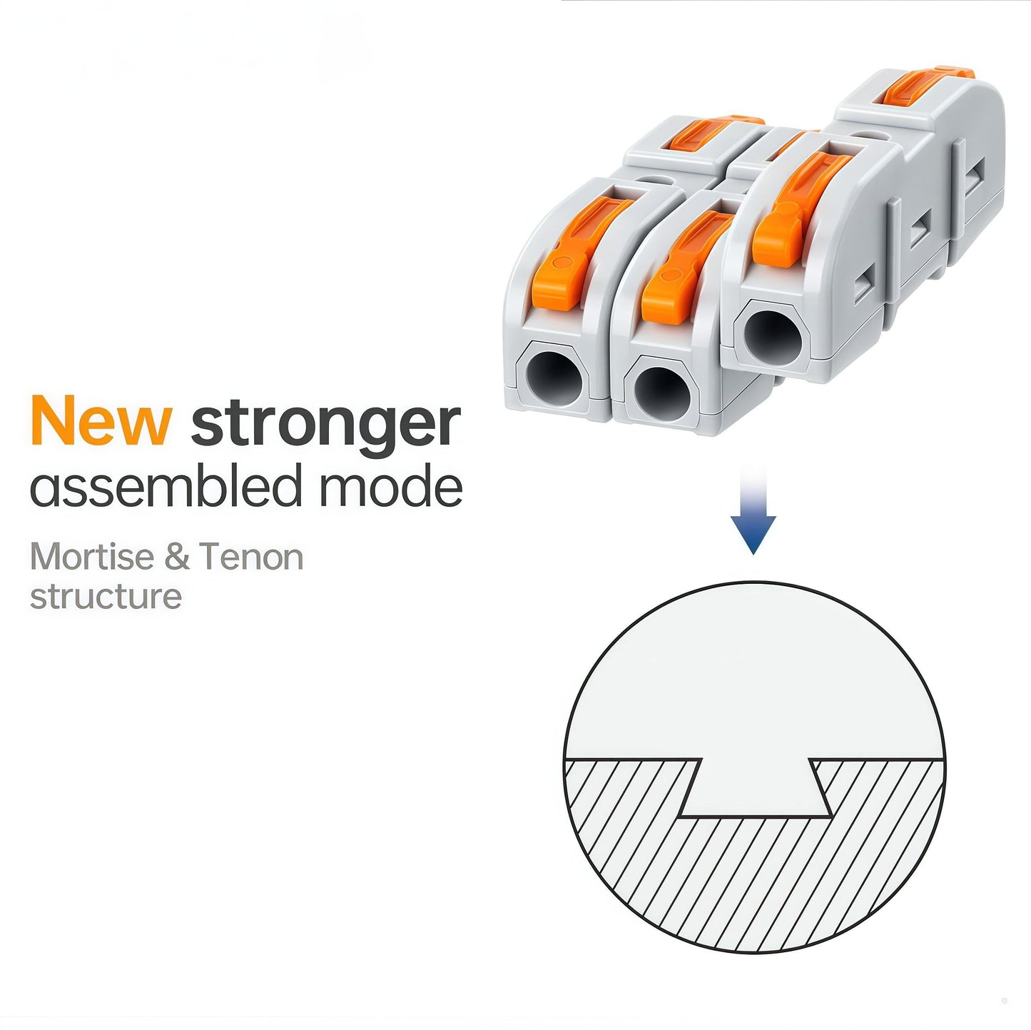Universal Quick Lever Electrical Wire Connectors (24-12 AWG) Assortment (50/100Pcs) + Wire Stripper