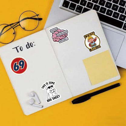 ✨130pcs Funny Stickers for Adults – Prank Meme (Dirty) Hilarious Sticker Pack(Waterproof & No Residue)