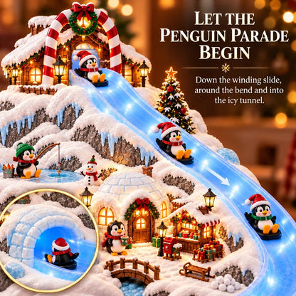 🐧❄️Penguin Christmas Sliding Village – Animated Penguins & Glowing Winter Wonderland🎄✨