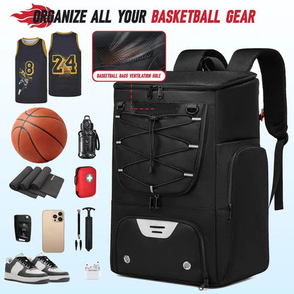 Sport Backpack with Separate Ball Holder & Shoes Compartment