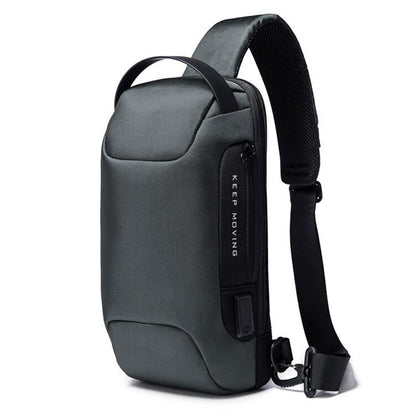 Waterproof Anti-Theft Sling Crossbody Chest Bag with USB Charging Port