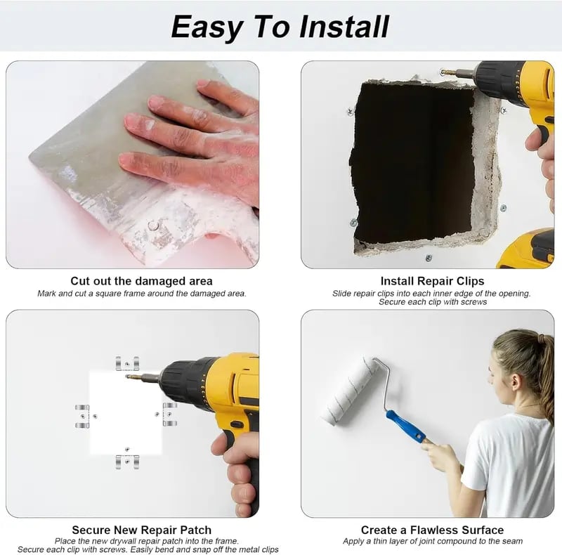 TYIIMAX™ Professional Drywall Repair Clips Kit