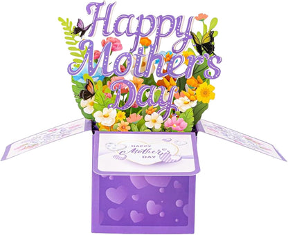 3D Pop-up Greeting Card - Pop-up 3D Flower Greeting Card for Mother