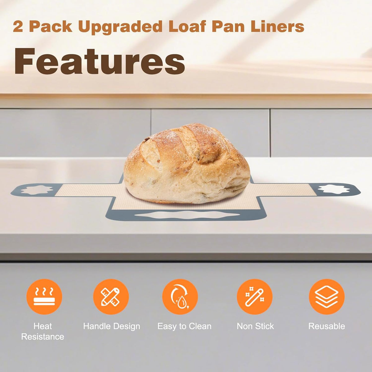 Tyiimax™ Silicone Bread Baking Sling with 4 Handles