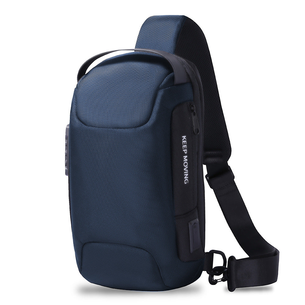 Waterproof Anti-Theft Sling Crossbody Chest Bag with USB Charging Port