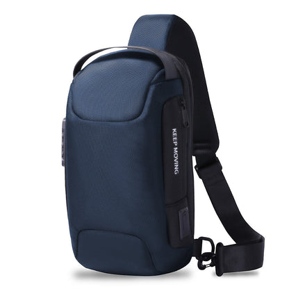 Waterproof Anti-Theft Sling Crossbody Chest Bag with USB Charging Port