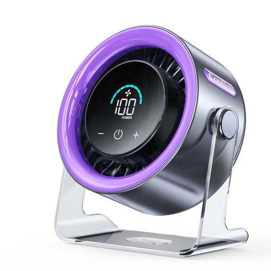 TyiiPlus Digital Display Quiet Table Fan with Turbo Airflow
