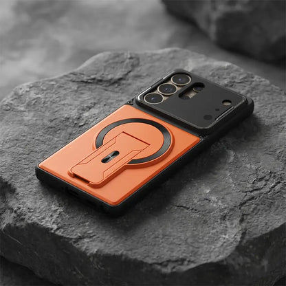 TYIIMAX™ Magnetic Kickstand Phone Case for Samsung Galaxy S Series – Shockproof Slim Case with Camera Lens Protection & Hidden Stand