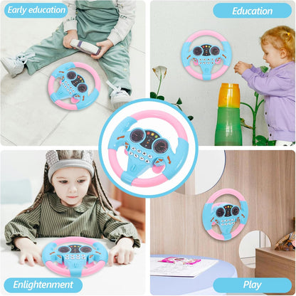 Kids Interactive Steering Wheel Toy with Lights & Sounds