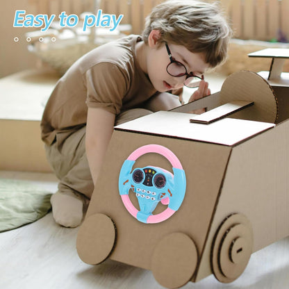 Kids Interactive Steering Wheel Toy with Lights & Sounds