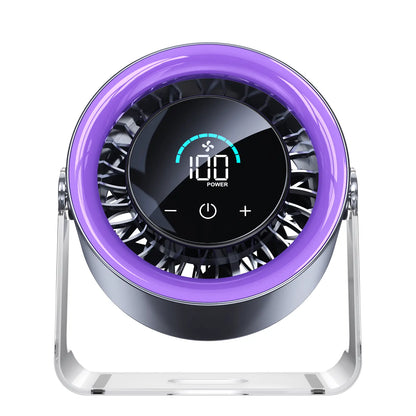 TyiiPlus Digital Display Quiet Table Fan with Turbo Airflow