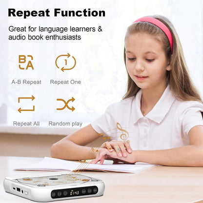 Portable Bluetooth CD Player ❤️ The Perfect Gift for Music Lovers