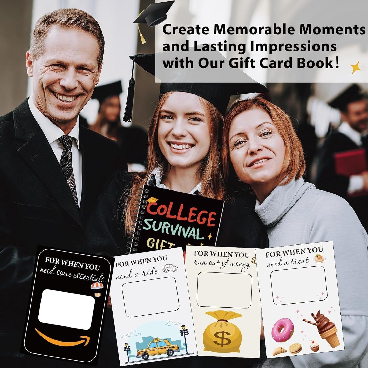 🎓📚College Survival Gift Card Book 🎁Surprises On Every Page📚Hardcover & Durability Line