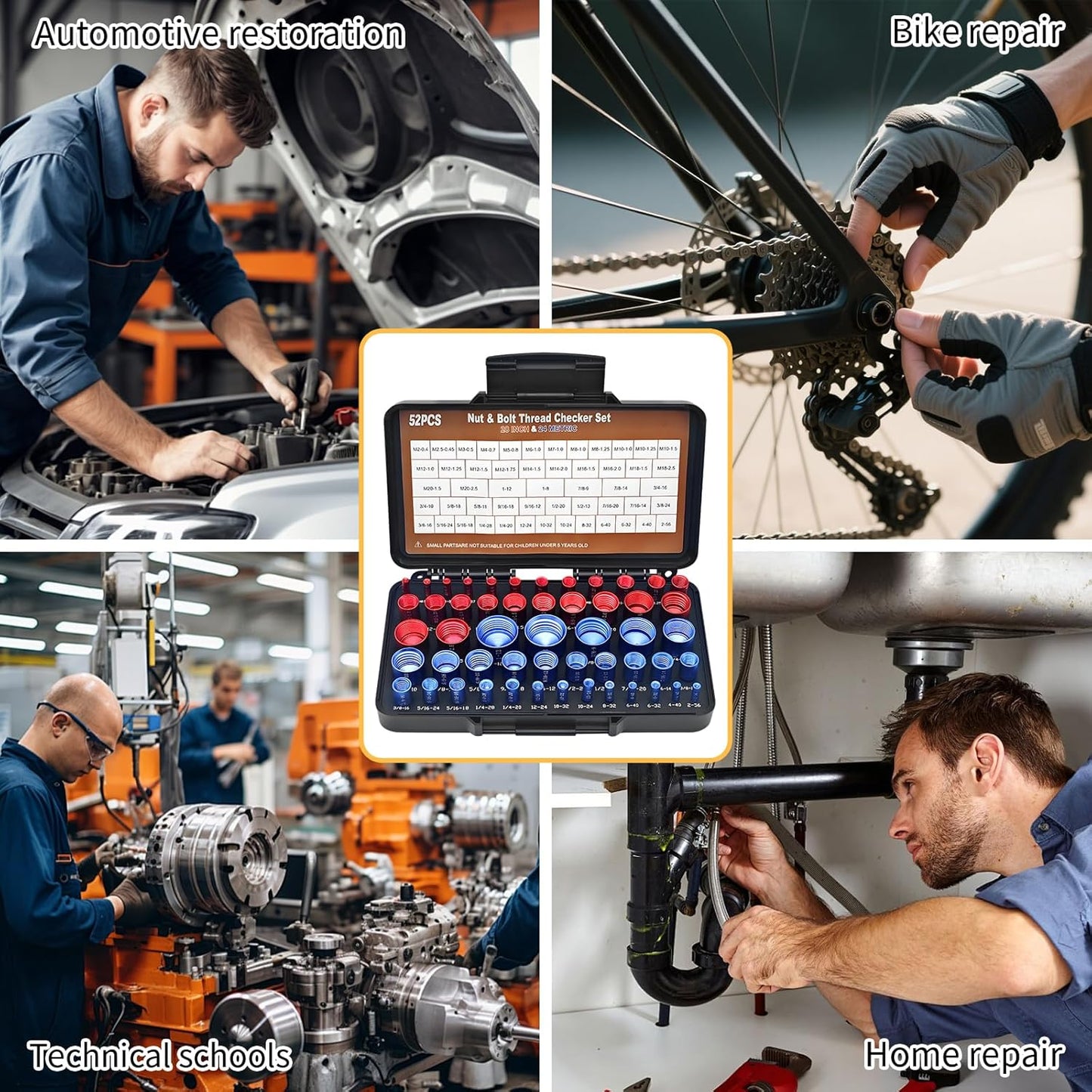 Nut and Bolt Thread Checker (SAE & Metric)