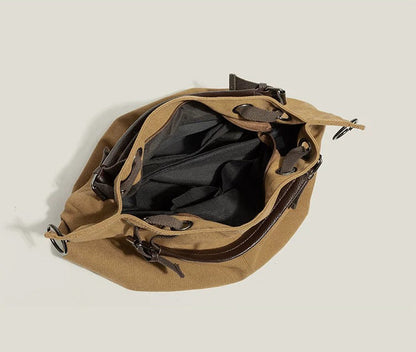 Vintage Canvas Tote Bag for Women Large Capacity Commuter Crossbody Handbag