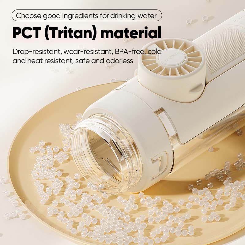 Portable 2-in-1 Water Bottle with Mini Fan – Stay Cool & Hydrated Anywhere