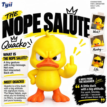 TYII Funny Angry Duck Figurine