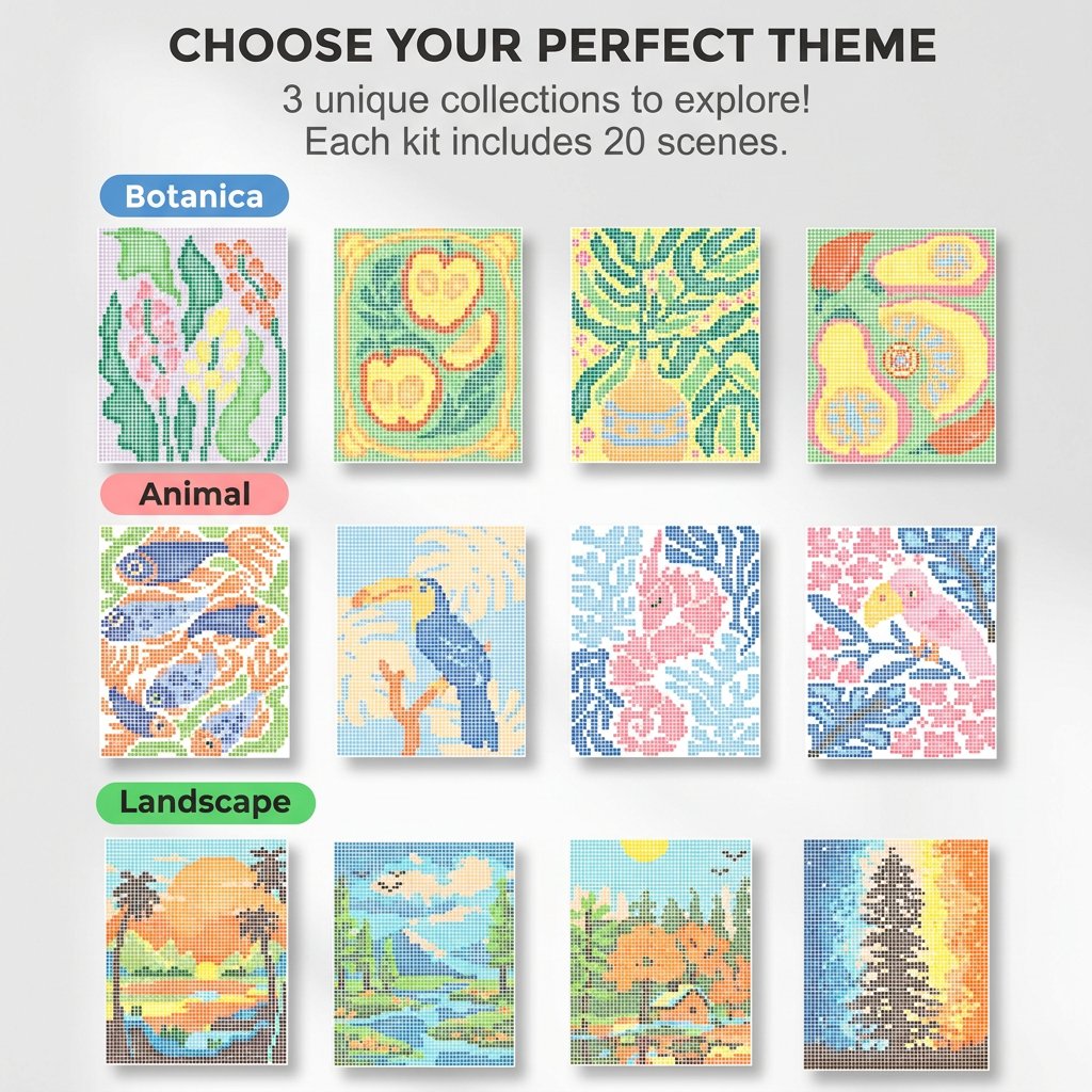 🎨📖Dot-By-Letter Mindful Coloring Kit - Stress Relief Dot Marker Art Set with 10 Vibrant Colors & 20 Hidden Scene