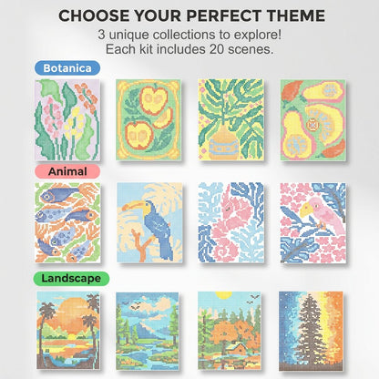 🎨📖Dot-By-Letter Mindful Coloring Kit - Stress Relief Dot Marker Art Set with 10 Vibrant Colors & 20 Hidden Scene