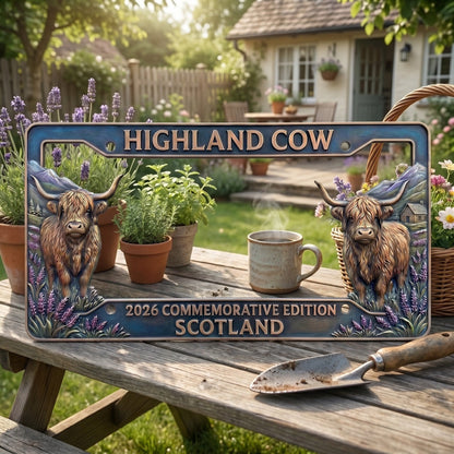 🐂 Highland Cow Commemorative Edition License Plate