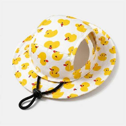 🐾 Cute Printed Pet Bucket Hat – Breathable Sun Hat for Dogs & Cats