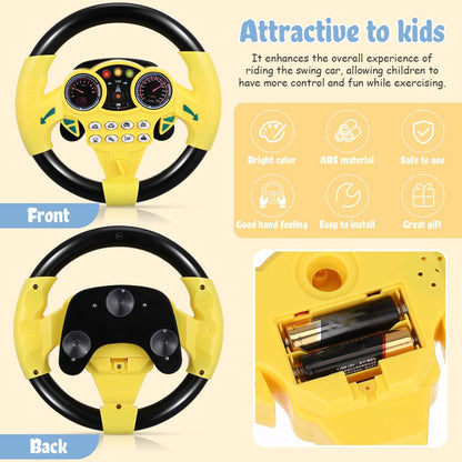 Kids Interactive Steering Wheel Toy with Lights & Sounds
