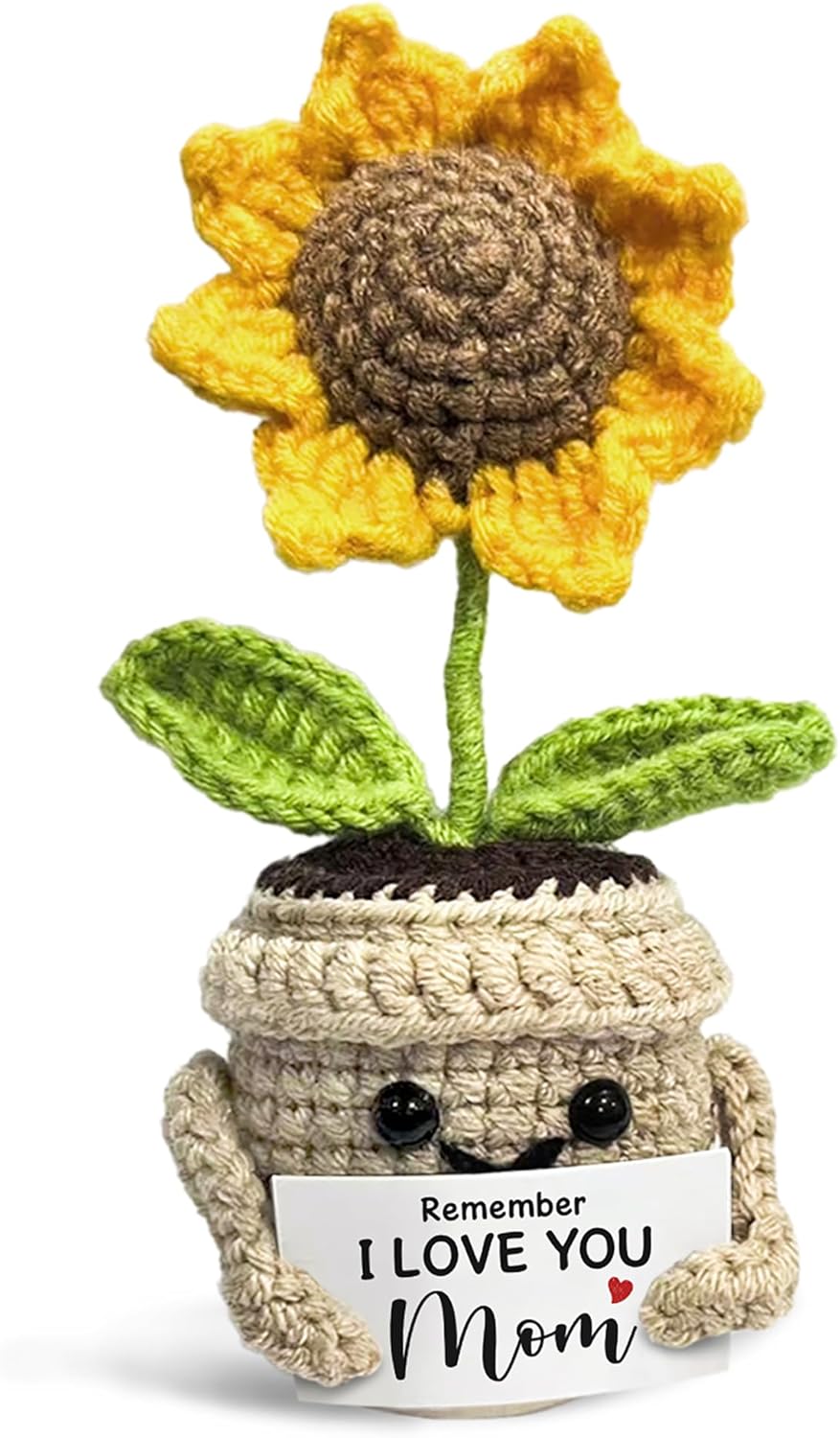 🌻Handmade Crochet Cute Sunflower - Remember I Love You MOM