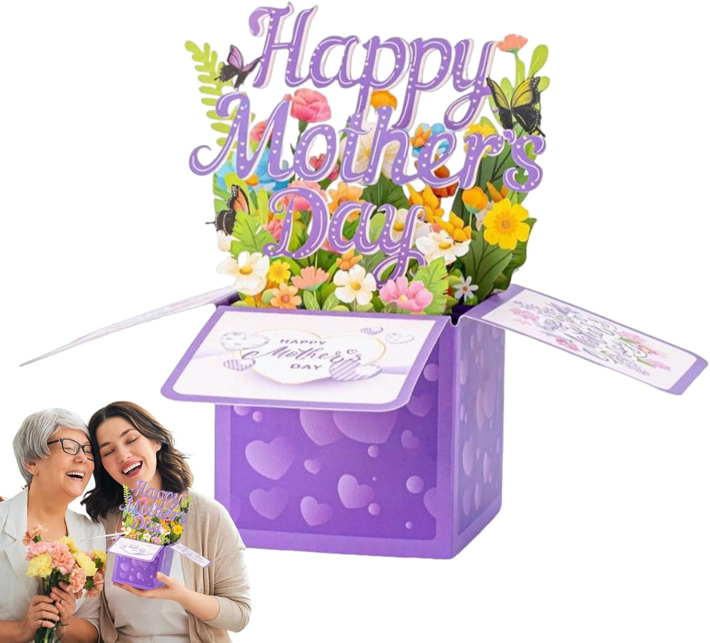3D Pop-up Greeting Card - Pop-up 3D Flower Greeting Card for Mother