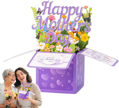 3D Pop-up Greeting Card - Pop-up 3D Flower Greeting Card for Mother