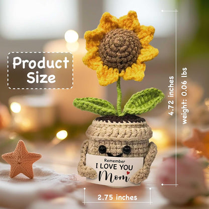 🌻Handmade Crochet Cute Sunflower - Remember I Love You MOM