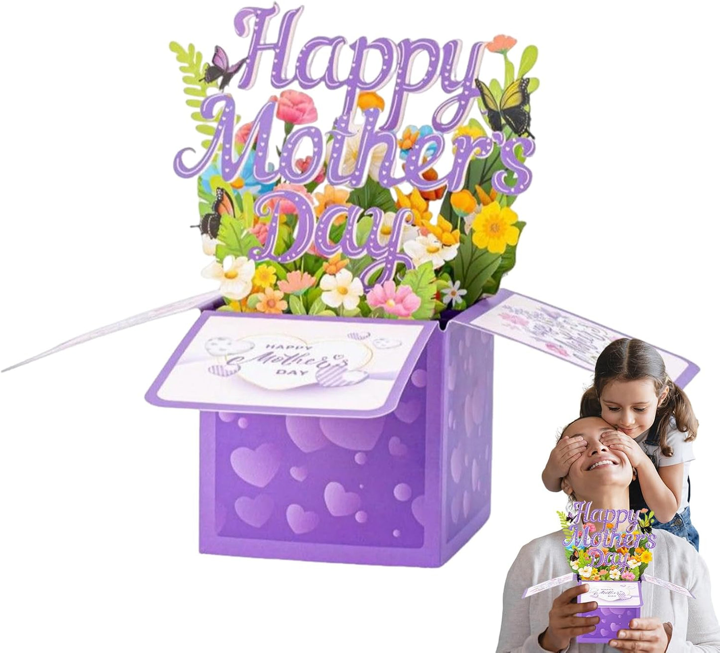 3D Pop-up Greeting Card - Pop-up 3D Flower Greeting Card for Mother