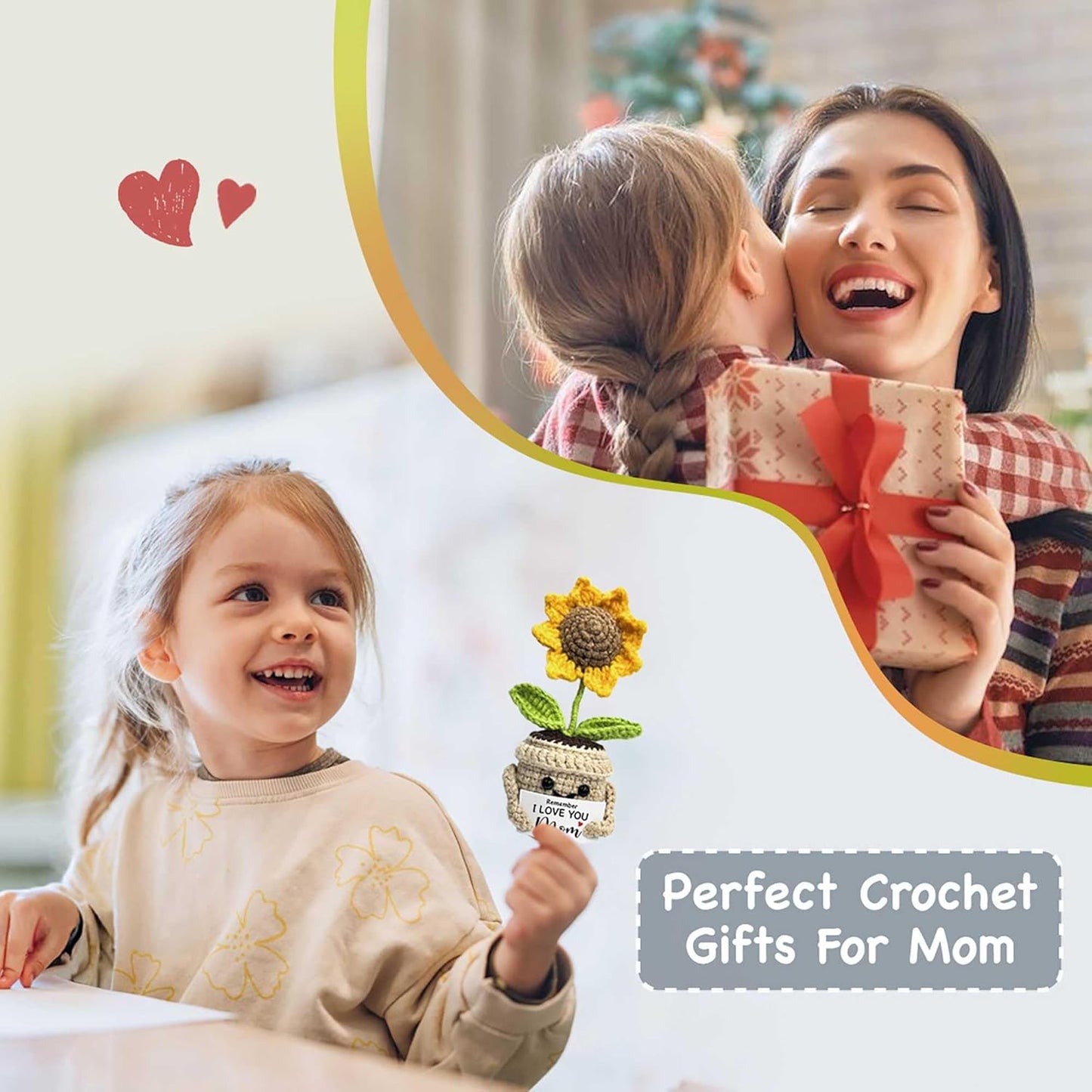 🌻Handmade Crochet Cute Sunflower - Remember I Love You MOM