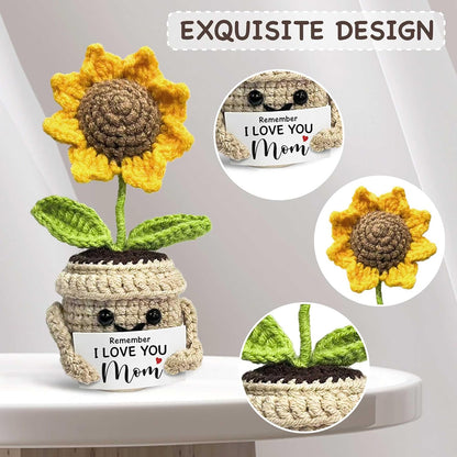 🌻Handmade Crochet Cute Sunflower - Remember I Love You MOM