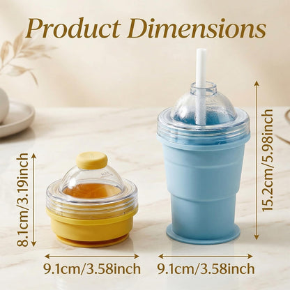2-in-1 Collapsible Silicone Ice Ball Maker Cup