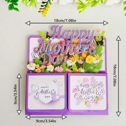 3D Pop-up Greeting Card - Pop-up 3D Flower Greeting Card for Mother