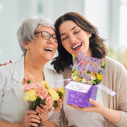 3D Pop-up Greeting Card - Pop-up 3D Flower Greeting Card for Mother