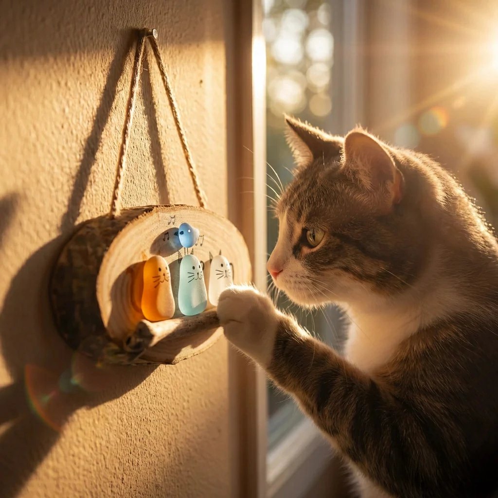 😻💕 Super Cute Sea Glass Cat Wall Hanging✨🐾