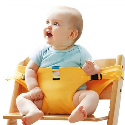 TYIIMAX™ Portable Baby High Chair Harness Seat with Safety Straps – Adjustable Toddler Feeding Seat for Dining Chairs, Travel & Home