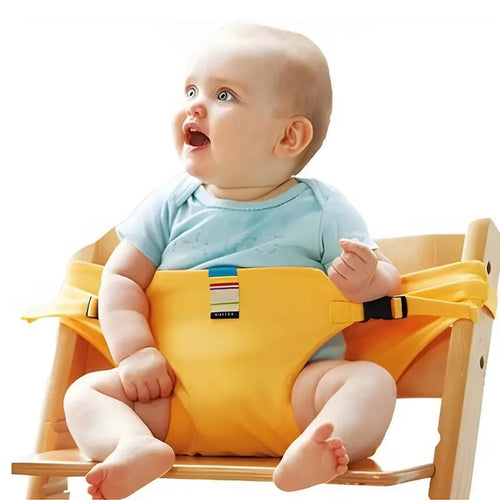 TYIIMAX™ Portable Baby High Chair Harness Seat with Safety Straps – Adjustable Toddler Feeding Seat for Dining Chairs, Travel & Home