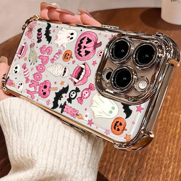 🎃TYIIMAX™ Halloween Candy Ghost Phone Case – Cute Pumpkin & Ghost Design, Shockproof Magnetic Case