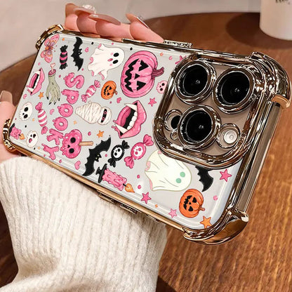 🎃TYIIMAX™ Halloween Candy Ghost Phone Case – Cute Pumpkin & Ghost Design, Shockproof Magnetic Case