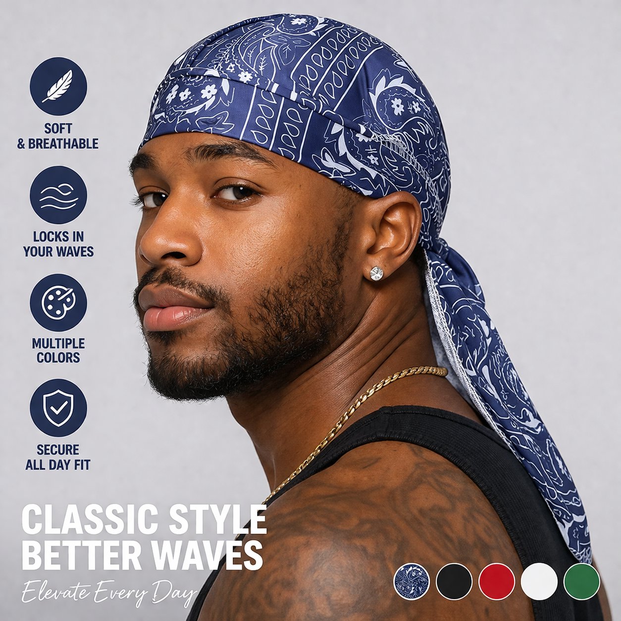 Cooling Paisley Helmet Liner & Headscarf