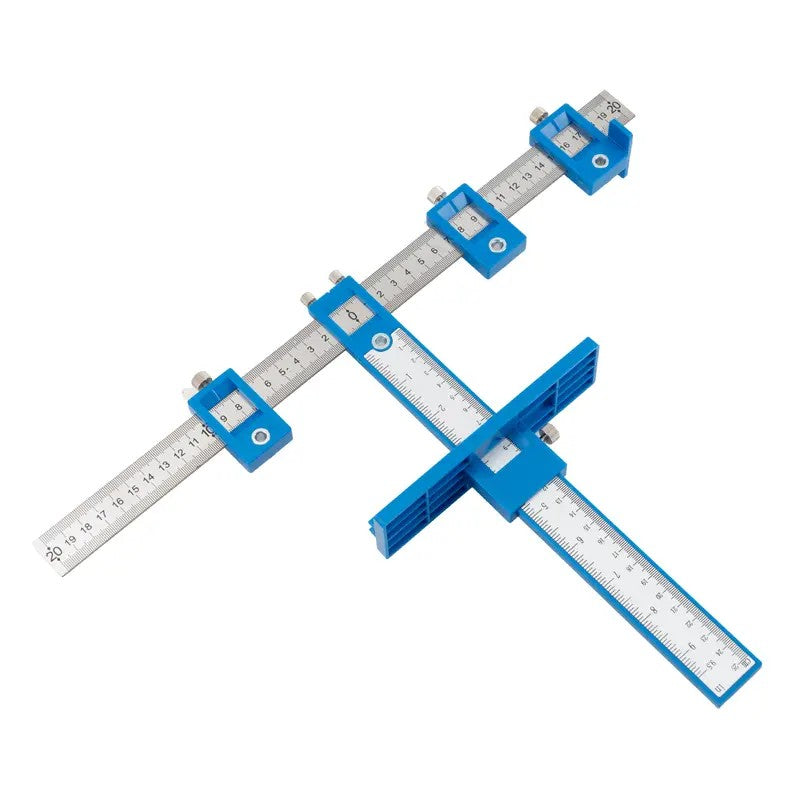 Cabinet Hardware Jig – Handle Template with Engraved Rulers & Self‑Punching Centre